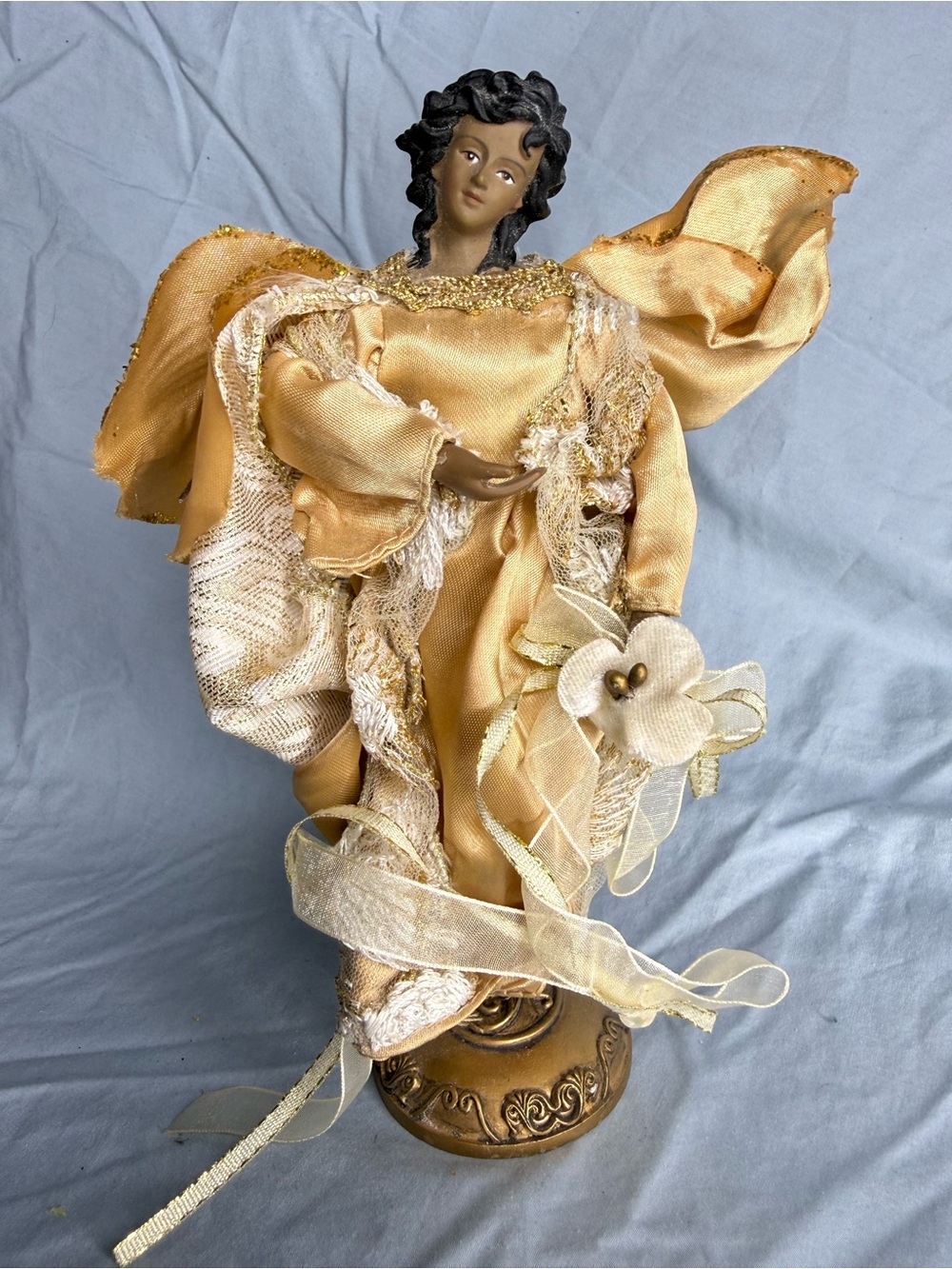 🔥2 for $10🔥Dan Dee Collectors Choice Gold Angel Figurine - Vintage Christmas ~8"